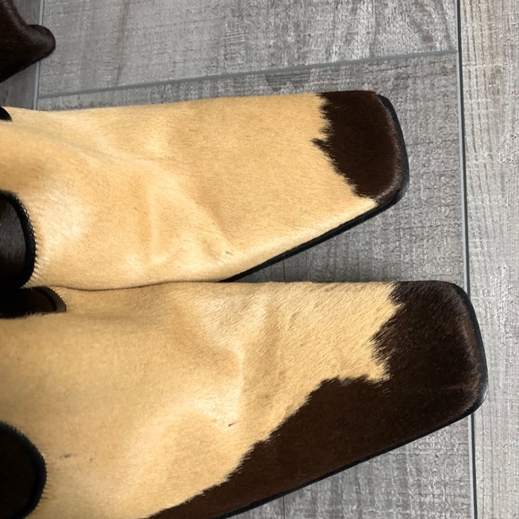 Casadei Made in Italy Leather Calf Hair Boots 7.5 - Picture 2 of 14